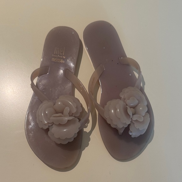 Melissa girls Cream Floral Sandals - Picture 1 of 4